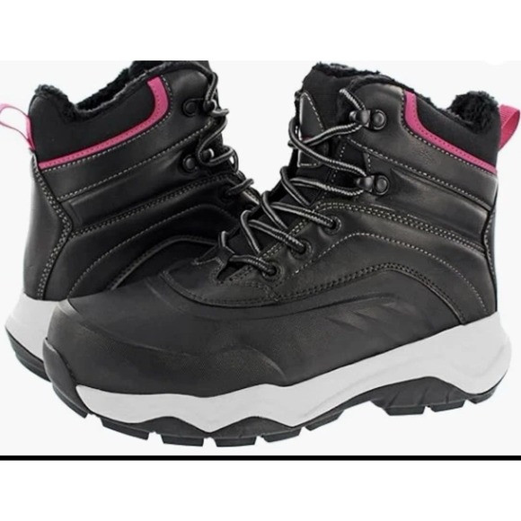 Khombu Shoes - Khombu Women's Riley Outdoor Hiking Boots Black with Pink Accents Size 7